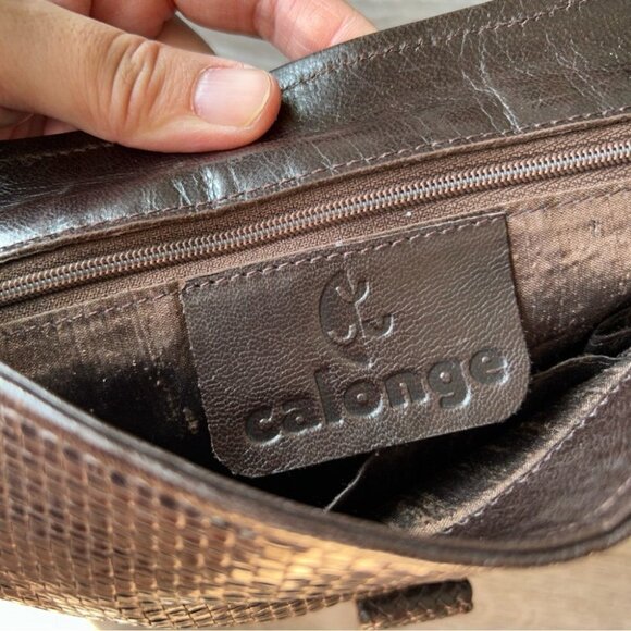 Calonge Brown Braided Leather Tote Bag - Picture 8 of 16